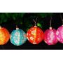 Colorful mercery lantern battery powered decorating led string solar lantern string