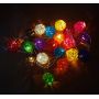Colorful Rattan Ball LED Fairy String