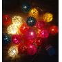 Colorful Rattan Ball LED Fairy String