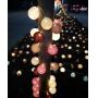 Colorful cotton ball battery powered decorative led string