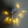 Mini led peg string photo clip battery powered string lights