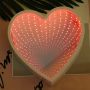 Heart led mirror tunnel light
