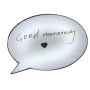Light up speech bubble Q shape writing led box