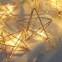 Metal star led fairy lights battery string lights