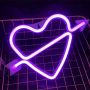 Arrow heart led neon light