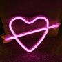 Arrow heart led neon light