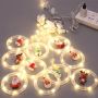 Christmas ring curtain string light