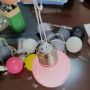 Cotton ball hanging light