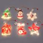 Christmas hanging lights xmas tree snowman snowflake socks star house