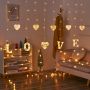 UV painting Love curtain lights
