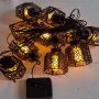 Solar flame lantern string lights