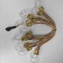Solar hemp rope bulb string lights