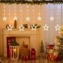 Milky ornaments Christmas curtain lights