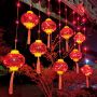 Spring festival red lantern curtain lights