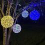 Hanging rattan ball light 