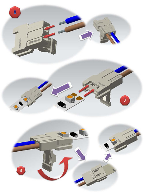 AK-SC102 8MM led strip connector connecting way.jpg