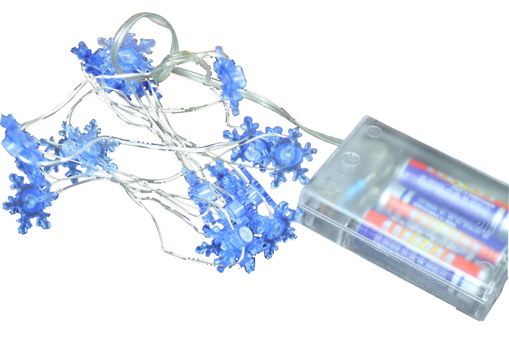 snow flake led copper wire fairy string
