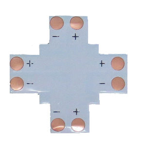 Cross shape strip connector