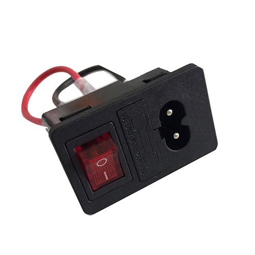 C8 recessed socket with switch