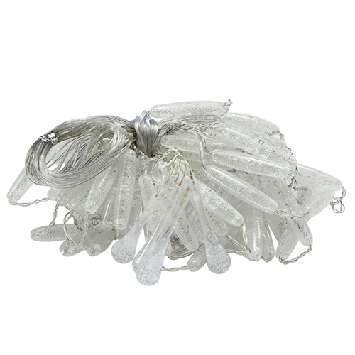 Raindrop curtain string lights