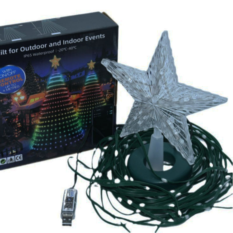  rgbic star waterfall light