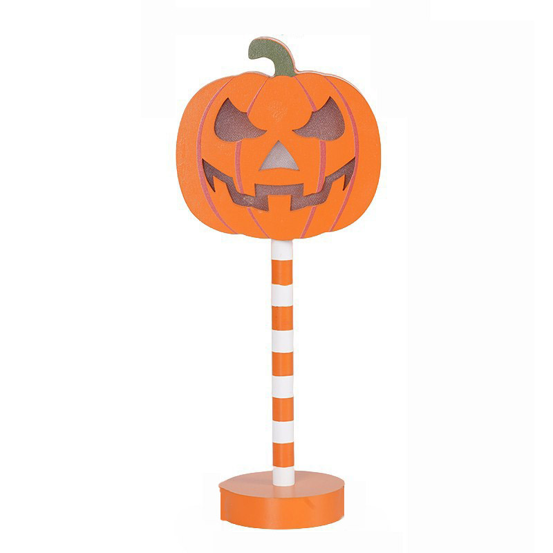 Pumpkin wooden table light for halloween decor