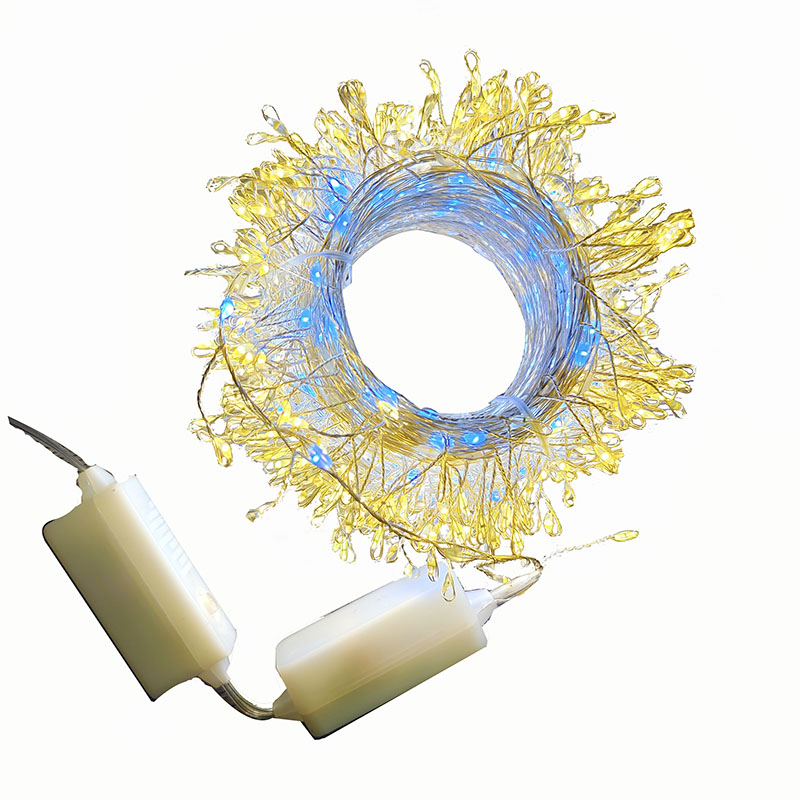 Running cluster curtain lights