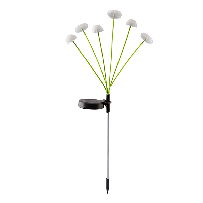 Solar silicon mushroom garden spike lights