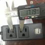USA power strip with 2 usb ports UL socket furniture socket