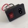 C8 recessed socket with switch