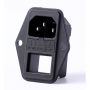 C14 recessed socket with switch