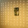 Raindrop curtain string lights