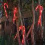 Solar candy cane lights garden spike lights