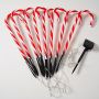 Solar candy cane lights garden spike lights