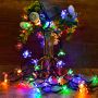 Solar sakura string lights