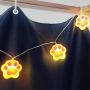 Kitty paw led string lights