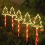 Solar Xmas tree garden spike lights
