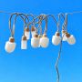 Solar hemp rope milky bulb string lights