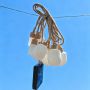 Solar hemp rope milky bulb string lights