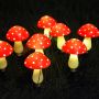 Solar mushroom garden spike lights
