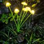 Solar silicon mushroom garden spike lights