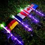 solar flag garden stake lights