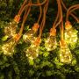 Solar hemp rope bulb string lights