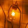 Christmas filament solar hemp rope string lights